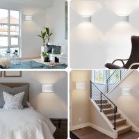 Faishilan Wall Sconces Up And Down White Hardwired Interior Wall Lights For Living Room Bedroom Hallway Basement And Stair