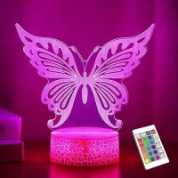 Okiyid Butterfly Night Light Butterfly Gift 3D Butterfly Light With Remote And Touch Control 3D Butterfly Night Light Kids Ro