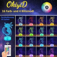 Okiyid Axolotl Gifts 3D Illusion Lamp 3D Axolotl Night Light With Remote And Touch Control Axolotl Decor For Kids Room Girls