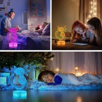 Okiyid Axolotl Gifts 3D Illusion Lamp 3D Axolotl Night Light With Remote And Touch Control Axolotl Decor For Kids Room Girls