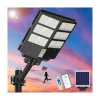 Waitscher Solar Street Light 2000W Outdoor Flood Light With App 250000Lm Waterproof Dusk To Dawn Motion Sensor Light