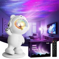 Fulen Galaxy Projector For Bedroom,Star Projector Cute Night Light For Kids,Aurora Ceiling Light, Led Lights For Kids Room Decor Aesthetic,Christmas Gift For Teen Girls&Boys,White