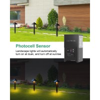 Treewell 300W Low Voltage Landscape Transformer Outdoor Landscape Lighting Transformer With Photocell Sensor Timer 120V Ac T