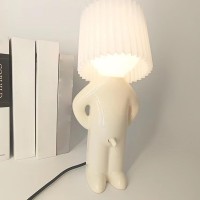 A Little Shy Man Creative Lamp, Naughty Boy Desk Light, Creative Led Night Light, Romantic Bedside Table Lamp, Funny Led Reading Light, Novelty Mood Light Atmosphere Light For Home Decoration (White)