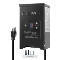 Treewell 200W Low Voltage Landscape Transformer Outdoor Landscape Lighting Transformer With Photocell Sensor Timer 120V Ac T