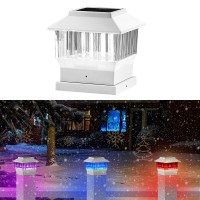 Moondeage Rgbwarm Solar Post Cap Lights 50 Lumen Outdoor 4X4 35X35 45X45 Or 55X55 Led Fence Deck Patio Garden Post Lig