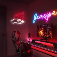 Halloween Neon Sign Halloween Hand Fire Neon Signs For Wall Decor Led Signs Night Light Signs Skeleton Skull Halloween Hangin