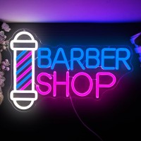 Barber Neon Sign For Barber Shops Hair Salon Decor Led Light Up Signs Dimmable Barber Neon Signs For Wall Decor Business Store S