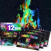 Fire Color Changing Packets 12Pack Color Fire Packets For Outdoor Campfires Fire Pits Fireplaces Colorful Flames Long Burn