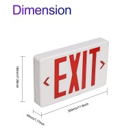 Cm Mzy Exit Sign With Emergency Lights Led Exit Sign Light With Battery Backup Red Letter Commercial Emergency Exit Sign Lights