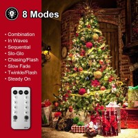 Upgraded 111Ft 310 Led Christmas String Lights With Remote, Waterproof 8 Modes Twinkle Lights For Christmas Tree, Fairy Lights For Outdoor/Indoor/Holiday/Party/Garden Decorations - Warm White