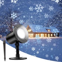 Christmas Snowflake Projector Lights Outdoor, Weatherproof Led Snowfall Lights Outdoor Patio Garden Decorative Lighting For Christmas Xmas Holiday Wedding Indoor Home Party Decoration Show