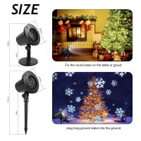 Christmas Snowflake Projector Lights Outdoor, Weatherproof Led Snowfall Lights Outdoor Patio Garden Decorative Lighting For Christmas Xmas Holiday Wedding Indoor Home Party Decoration Show