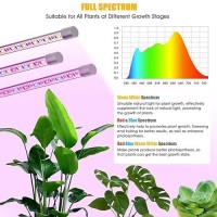 Led Plant Grow Light Indoor 2 Pack Full Spectrum Growing Lamp Lights Strip Height Adjustable Plant Stand For Small Large Plant