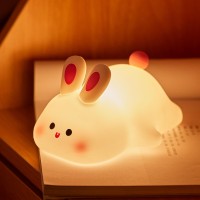 Jgmztzt Baby Night Light For Kids Touch Easter Rechargeable Rabbit Lamp Kids Lights For Bedroom Led Portable Bunny Night Light