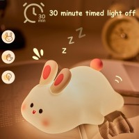 Jgmztzt Baby Night Light For Kids Touch Easter Rechargeable Rabbit Lamp Kids Lights For Bedroom Led Portable Bunny Night Light