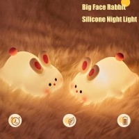 Jgmztzt Baby Night Light For Kids Touch Easter Rechargeable Rabbit Lamp Kids Lights For Bedroom Led Portable Bunny Night Light