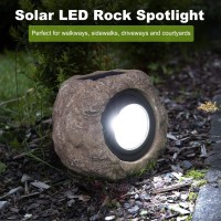 Hqian Sat 4 Pack Solar Garden Lights Outdoor Super Bright Solar Rock Spot Ligths Outdoor Led Landscape Lighting For Pathway Lawn