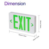 Cm Mzy Exit Sign With Emergency Lights Led Exit Sign Light With Battery Backup Green Letter Commercial Emergency Exit Sign Light