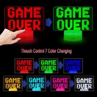 Gameover Game 3D Usb Led Gaming Light For Game Room Office Decoration, Game For Kids, Gamers, Challenges, Gaming Table Decor (Gameover Game-16 Colors)