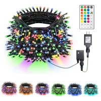 Tw Shine Color Changing Christmas Lights, 66 Ft 200 Led Rgb Christmas Lights With Remote Waterproof, Outdoor Christmas Lights For Indoor Xmas Tree Party Wedding Decorations