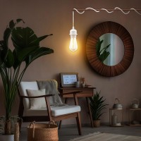 3Pack Plug In Hanging Light Kit E26E27 Vintage Hanging Lights With Plug In Cord Retro Pendant Light Kit 12Ft Cord With Onof