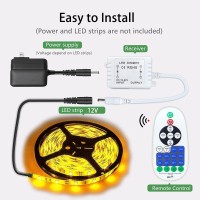 Remote Controller For Single Color Led Strip Lights Dc 1224V Dimming Control With Dynamic Effect Mode For Led Ribbon Adjust B