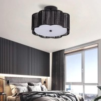 Giutna Rattan Ceiling Light Fixtures Flush Mount 3Light Boho Light Fixtures Ceiling Mount For Bedroom Close To Ceiling Light Mo