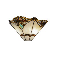 Meyda Tiffany Lighting 144020 Shell With Jewels Two Light Wall Sconce Wall Light Multicolored TiffanyMica Multicolor Please refer to the datasheet for all product specifications Meyda Tiffany Lighting MPN 144020