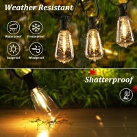 200Ft Outdoor String Lights St38 Led String Lights Waterproof Dimmable Lights String Shatterproof With 104 Bulbs 2700K Outsid