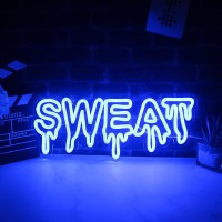 Sweat Neon Sign Word Neon Light Led Neon Sign For Wall D Cor Dimmable Led Neon Light For Bar Restaurant Music Concert Man Cave