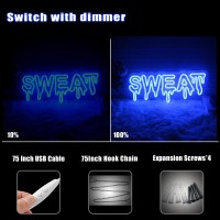 Sweat Neon Sign Word Neon Light Led Neon Sign For Wall D Cor Dimmable Led Neon Light For Bar Restaurant Music Concert Man Cave