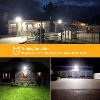 Melpo 50W Led Flood Light Outdoor Work With Alexa, 5000Lm, 2700K-6000K Adjustable, Timing,Smart Led Flood Security Light For Yard, Garden, Lawn, Garage, Ip66 Waterproof Us Plug (2 Pack)