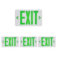 Cm Mzy Led Exit Sign With Emergency Lights Exit Sign Light With Battery Backup Double Side Green Letter Commercial Emergency Ex