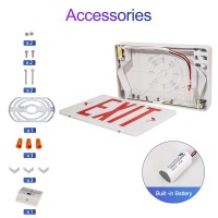 Cm Mzy Exit Sign With Emergency Lights Led Exit Sign Light With Battery Backup Red Letter Commercial Emergency Exit Sign Lights