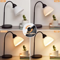 Led Desk Lamp For Home Office 3 Levels Dimmable Reading Light Flexible Gooseneck Table Lamp For Bedside Office Rotary Switch C