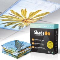 Shadeon 24 X 48 Magnetic Fluorescent Light Covers 4Pack Beach Themed Classroom Light Filters For 2 X 4 Feet Drop Ceiling