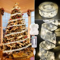 Christmas Decorations 25Inch X 33Ft 100 Led Christmas Tree Ribbon Lights With Remote Control Battery Operated Usb Powered 8