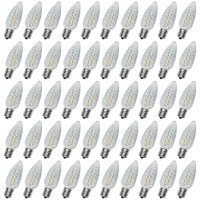 Bort 50 Pack C9 Led Replacement Light Bulb, C9 Led Bulbs For Christmas Outdoor String Lights, E17 Intermediate Base, Commercial Grade Holiday Bulbs Warm White 2700K