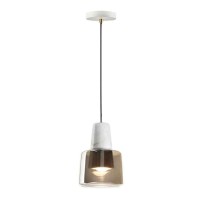 Tchau Smokey Grey Glass Shade Hanging Light,80