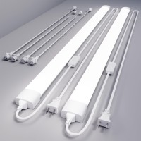 Modlicht 4Ft Plug In Shop Light 2Pcs 5000K Linkable 36W Workbench Light Led Tube Lights With Plug 4500 Lm Ceiling Closet Ligh