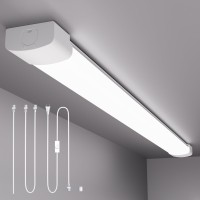 Modlicht Plug In Ceiling Light 4Ft Linkable 36W Superbright Led Shop Lights 5000K Led Tube Wall Lights With Nooff Switch Ip