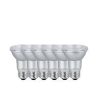 Lampada Par20 Led Dimmable Flood Light Bulb, Dimmable Bulbs For Range Hood Lights, Ceiling Fan, Table Light, 50W Equivalent, 500 Lumens, 5000K Bright White, E26 Medium Base, 120V, Pack Of 6