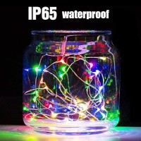 Bebrant Led Rope Lights Battery Operated String Lights33Ft 100 Leds 8 Modes Outdoor Waterproof Fairy Lights Dimmabletimer With