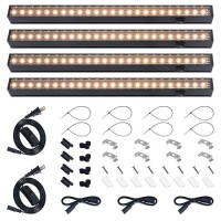 Barrina Grow Lights For Indoor Plants Full Spectrum Sunlight Black Cover Led Grow Light Bulbs T5 Grow Light Strip 1Ft Plant