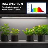 Barrina T5 Grow Lights For Indoor Plants 2Ft 5000K Full Spectrum Led Grow Light With Black Cover T5 Grow Light Strip Under Ca