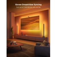 Govee Tv Backlight 3 Lite With Fish-Eye Correction Function Sync To 55-65 Inch Tvs, 11.8Ft Rgbicw Wi-Fi Tv Led Backlight With Camera, 4 Colors In 1 Lamp Bead, Voice And App Control, Adapter