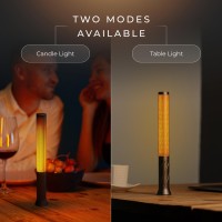 Sehnlich Led Candle Light Cordless Table Lamp Bedside Flame Lamp W 2 Modes Rechargeable Candlestick Modern Table Lamp W 26