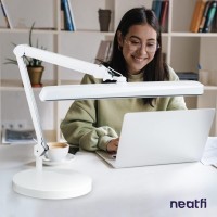 Neatfi Xl 2 500 Lumens Led Task Lamp 30W Super Bright Desk Lamp Eyecaring Led Lamp Noncct With Base White