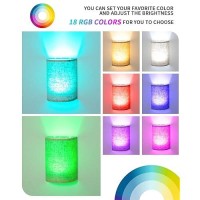 Dexnump Battery Operated Wall Sconce Set Of 2 18 Rgb Colors Wireless Wall Light Lamp With 3 Brightness Level And 4 Modes With